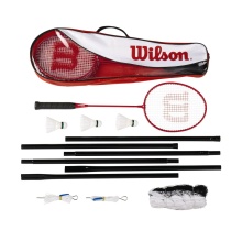 Wilson Federball-Freizeitset Tour (4x Schläger, 3x Bälle, 1x Netz, 1x Tasche)